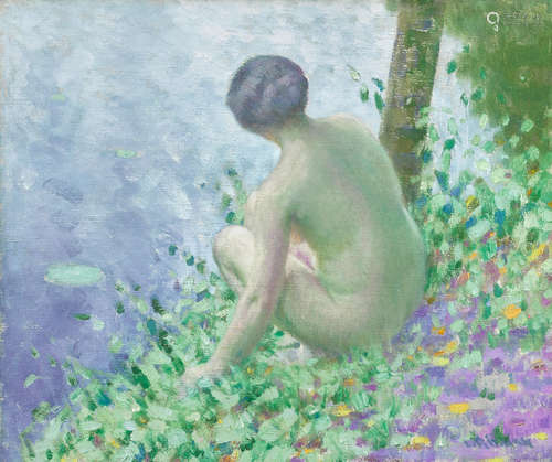 Femme de dos 18 1/8 x 21 3/4 in (45 x 55.2 cm) Louis Ritman(1889-1963)