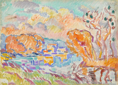 La Sologne 9 1/2 x 13 in (24.1 x 33 cm) LOUIS VALTAT(1869-1952)