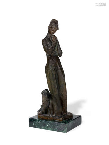 Modèle timide, première épreuve 20 3/4 in (52.7 cm) (height) Émile-Antoine Bourdelle(1861-1929)