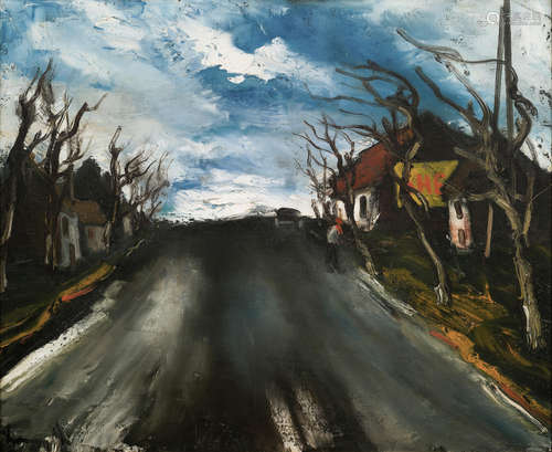 Route de Beauce 21 1/4 x 25 1/2 in (54 x 64.8 cm) MAURICE DE VLAMINCK(1876-1958)