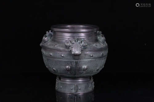 17-19TH CENTURY, AN IMITATED OF ANCIENT WINE GOBLET, QING DYNASTY