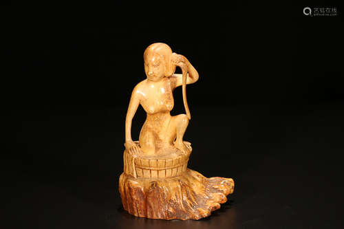 A LUJIAO ORNAMENT OF FEMALE NUDE