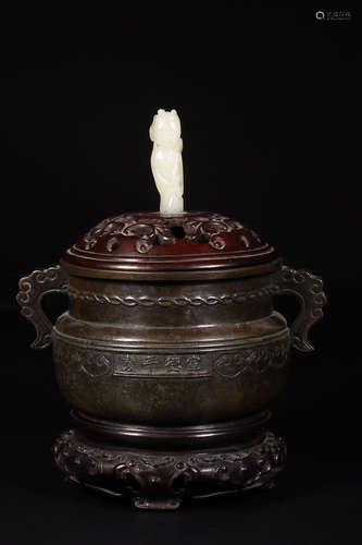 A XUANDE MARK BRONZE CENSER