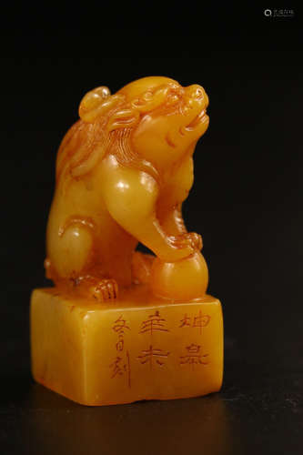 AN OLD BEAST TIANHUANG STONE SEAL