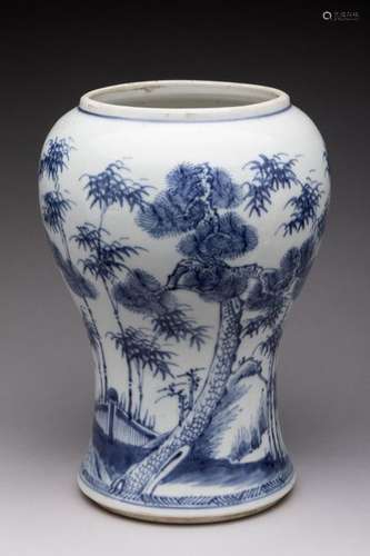 CHINE XIXe BAS de VASE de forme YANYAN en porcelai…