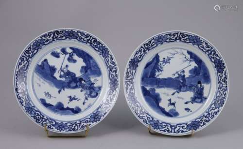 CHINE Époque KANGXI (1662 1722) Paire d'ASSIETTES …