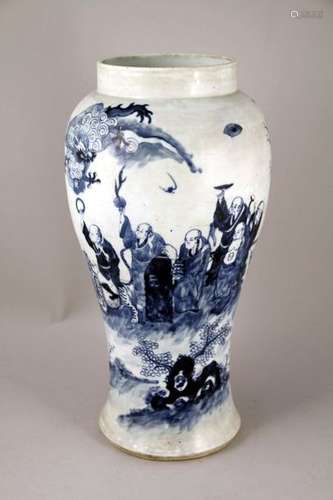 CHINE Vers 1900 VASE de forme balustre à haute pan…