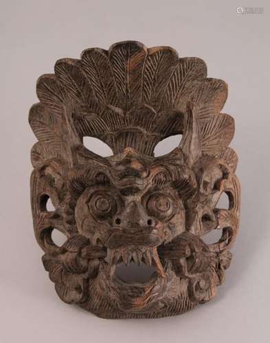 INDONÉSIE, BALI XXe MASQUE en bois sculpté figuran…