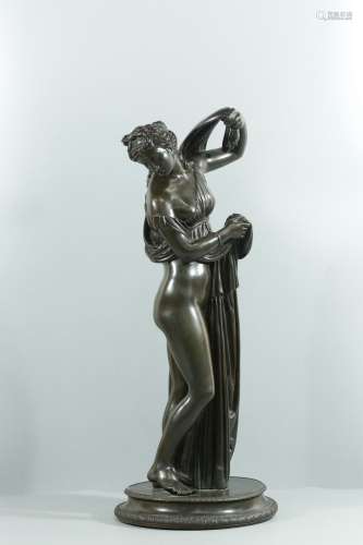 19世纪.铜制维多利亚女神立像摆件