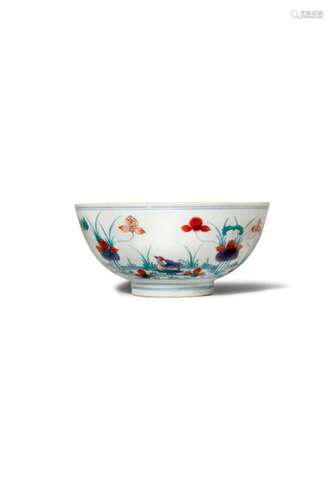 A CHINESE DOUCAI 'MANDARIN DUCK' BOWL YONGZHENG 17...;