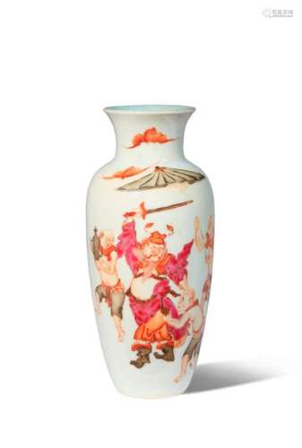 A CHINESE FAMILLE ROSE OVOID VASE 18TH/EARLY 19TH ...;