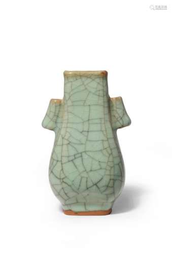 A SMALL CHINESE GUAN TYPE HU SHAPED VASE 18TH CENT...;