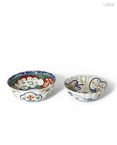 TWO JAPANESE ARITA BOWLS 18TH CENTURY Both decorat...;