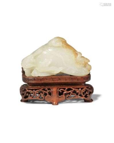 A CHINESE WHITE JADE 'LYCHEE' CARVING QIANLONG 173...;