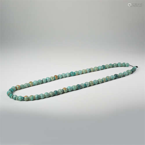 CHINESE TURQUOISE BEAD NECKLACE LIAO DYNASTY