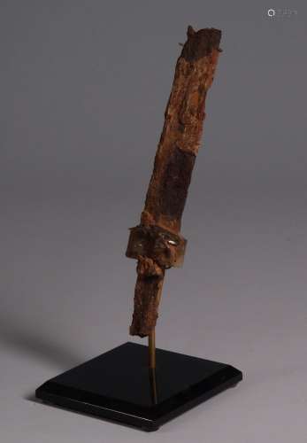 Iron Sword Fragment With Jade Guard, Han Dyn.