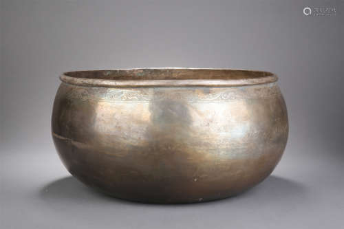 CHINESE SILVER BOWL LIAO DYNASTY