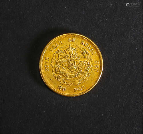 CHINESE PURE GOLD COIN LATE QING DYNASTY