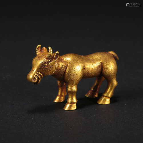 CHINESE PURE GOLD OX HAN DYNASTY