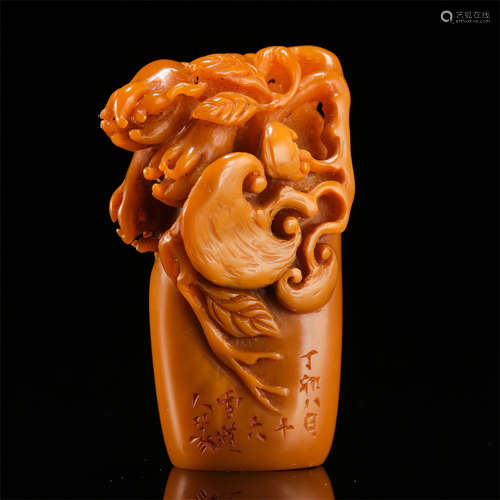 CHINESE TIANHUANG STONE BUDDHA HAND SEAL