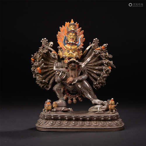 TIBETAN SILVER STANDING SARAMANKA