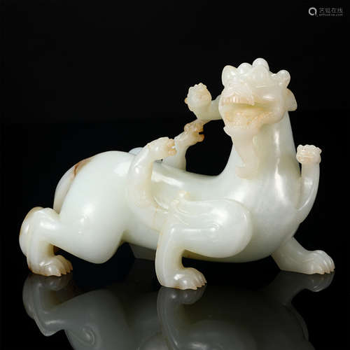 CHINESE WHITE JADE BEAST