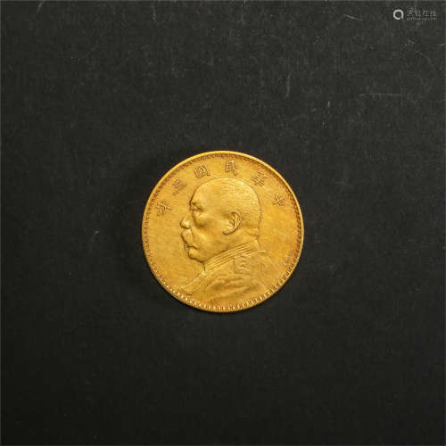 CHINESE PURE GOLD DOLLAR COIN REPUBLIC PERIOD