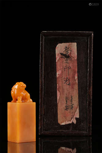 CHINESE TIANHUANG STONE BEAST SEAL