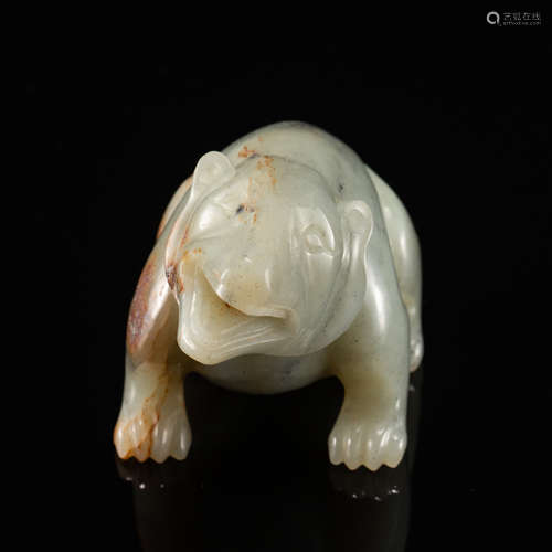 CHINESE CELADON JADE BEAST