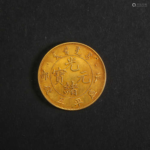 CHINESE PURE GOLD COIN LATE QING DYNASTY
