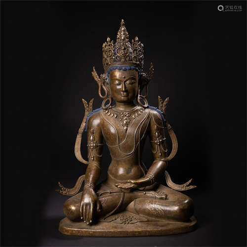 TIBETAN LADAKH SILVER SEATED BUDDHA