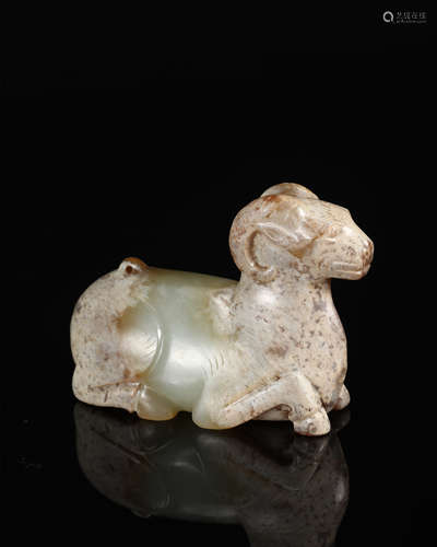 CHINESE ANCIENT JADE BEAST HAN DYNASTY