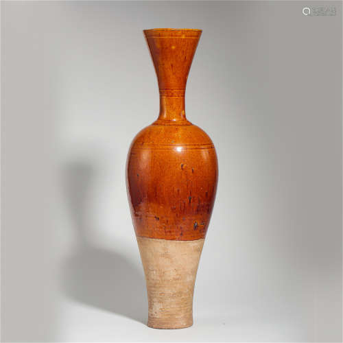 CHINESE PORCELAIN BROWN GLAZE VASE LIAO DYNASTY