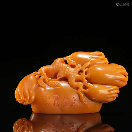 CHINESE TIANHUANG STONE BUDDHA HAND SEAL