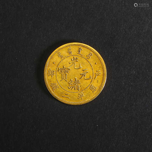 CHINESE PURE GOLD COIN LATE QING DYNASTY