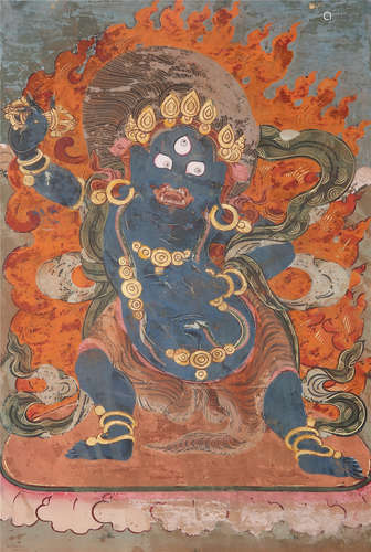 CHINESE THANGKA OF SAMANTAKA