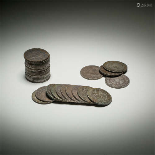 THIRTY CHINESE SILVER DOLLAR COINS REPUBLIC PERIOD