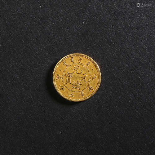 CHINESE PURE GOLD COIN LATE QING DYNASTY