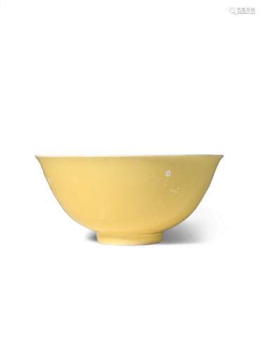 AN EXTENSIVLY DAMAGED CHINESE YELLOW GLAZED BOWL SIX CHARACTER YONGZHENG MARK AND OF THE PERIOD