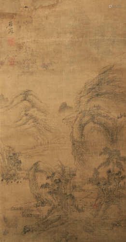 SEVEN CHINESE SCROLL PAINTINGS, A CALLIGRAPHY PANEL AND A COUPLET 19TH/20TH CENTURY Variously