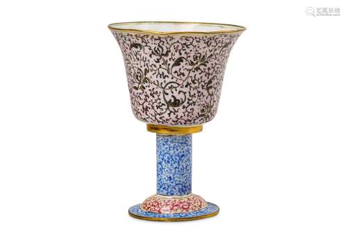 A CHINESE CANTON ENAMEL GOBLET.