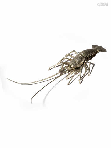 A JAPANESE ARTICULATED MODEL OF A CRAYFISH, JIZAI OKIMONO 20TH CENTURY Naturalistically modelled