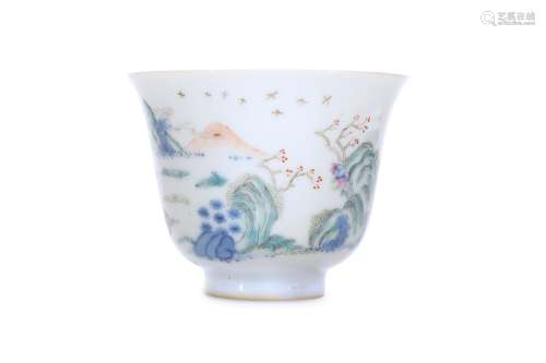 A CHINESE DOUCAI MONTH CUP.