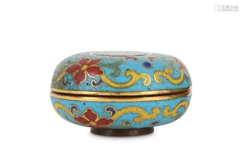 A CHINESE CLOISONNE SEAL PASTE BOX.