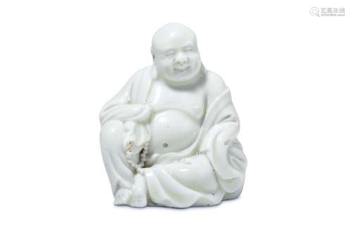 A SMALL CHINESE BLANC-DE-CHINE FIGURE OF A BUDAI HESHANG.