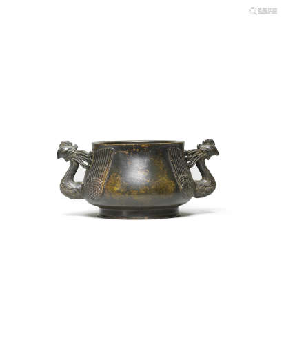 Cast Xuande six-character mark, Ming Dynasty A rare bronze incense burner, gui