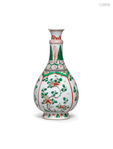 Kangxi A famille verte bottle vase