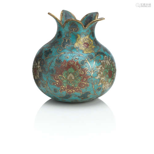 Late Ming Dynasty A rare cloisonné-enamel 'pomegranate' vase