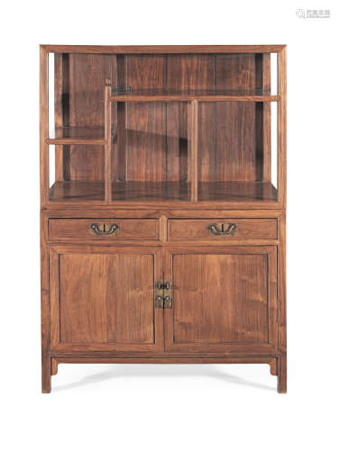 Late Qing Dynasty/Republic period  A huanghuali display cabinet