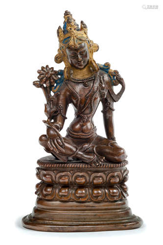 18th century  A fine copper-alloy figure of Tara